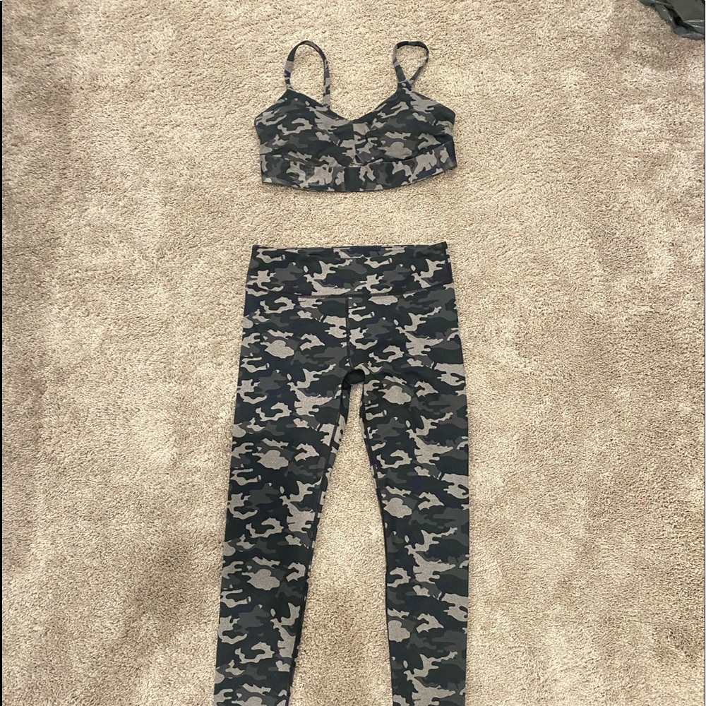 Fabletics camo workout set